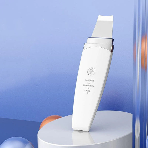 Ultrasonic Peeling Facial Cleanser: Gentle, deep-cleansing, exfoliating, portable, rechargeable, non-invasive, tightening, smoothing, hydrating, rejuvenating.